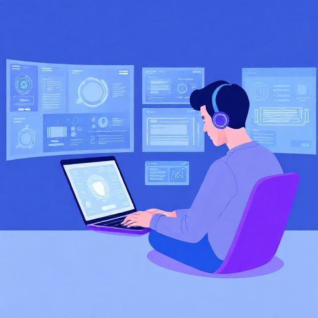 Beginner learning artificial intelligence basics with simple step-by-step guidance