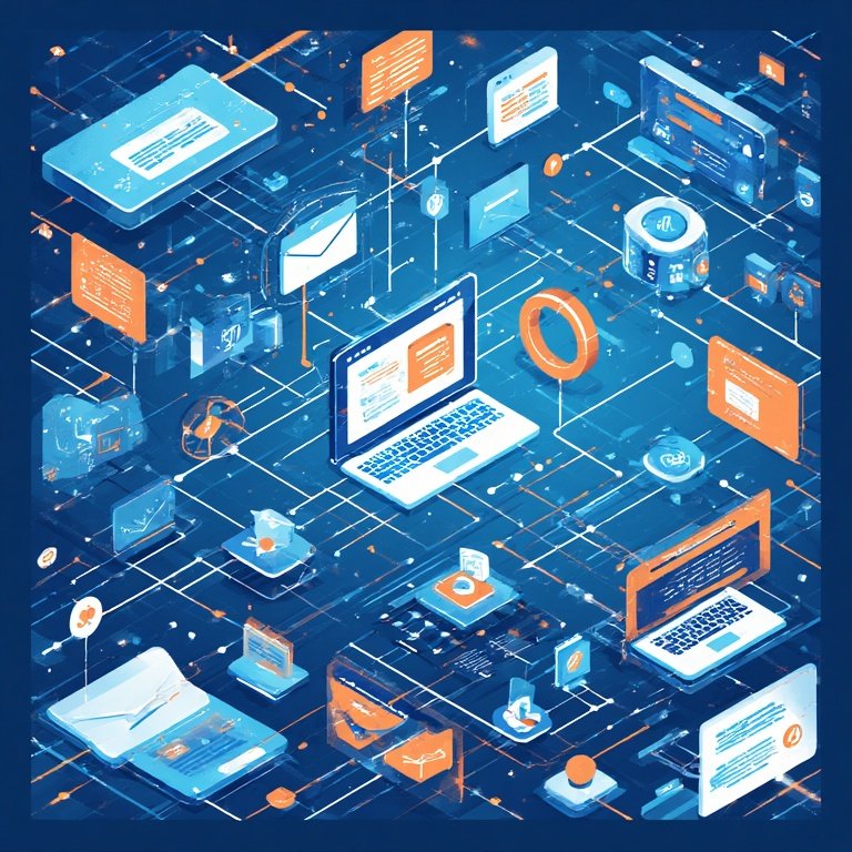 Illustration of AI automation strategies for entrepreneurs 2026, showing connected dashboards, apps, and workflows.