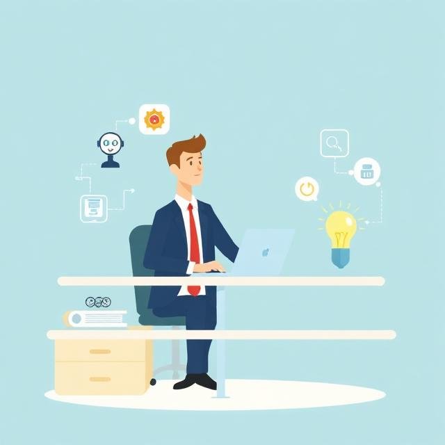 Entrepreneur using an AI decision framework to determine which tasks should be automated and which require human judgment