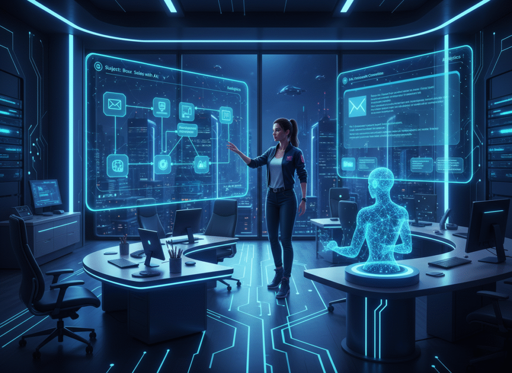 AI automating email marketing for entrepreneurs with AI-powered dashboards and workflows