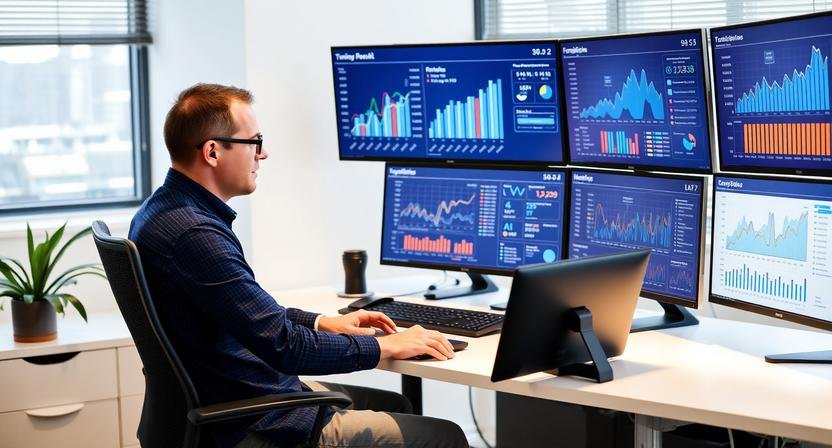 AI revenue streams visualization showing a solo founder using AI tools to identify new business growth opportunities