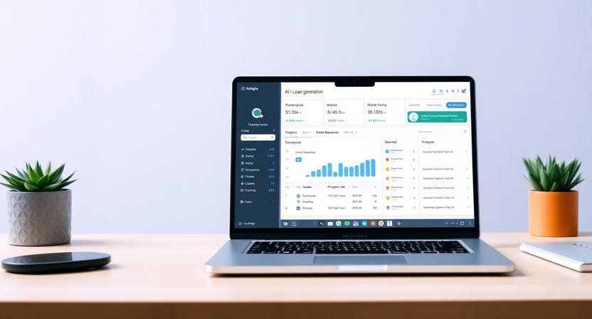 AI tools for lead generation workflow in a small startup digital workspace