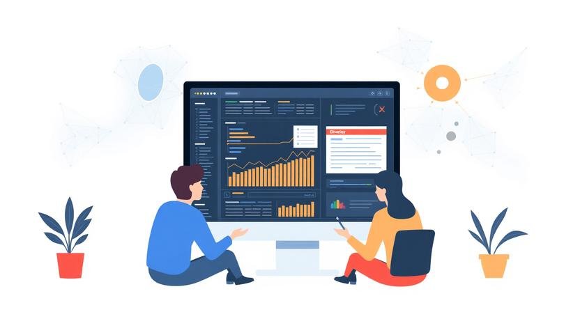 Beginner’s guide to neural networks showing a small team using AI and deep learning concepts.