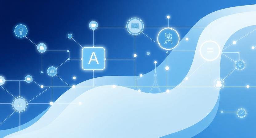 AI Business Operating System showing connected workflows, automation processes, and business systems that improve operational efficiency.