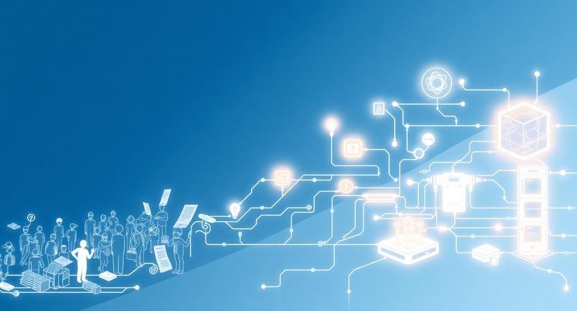 AI scaling economics for small businesses showing transformation from manual workflows to structured AI-driven business systems and automation efficiency